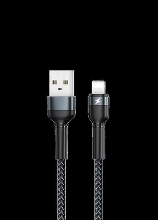 Кабель remax jany usb 2.0 to lightning 2.4a 1m черный (rc-124i)