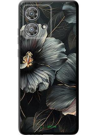 Чохол на motorola edge 40 neo чорні квіти "6031u-3342-2448"