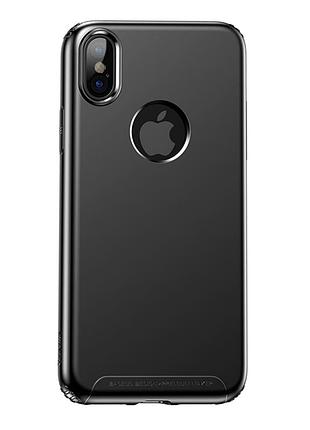 Чехол baseus для iphone x/xs soft case black (wiapiphx-sj01)