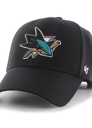 Мужская / женская бейсболка оригинал 47 brand nhl san jose sharks h-mvp22wbv-bk