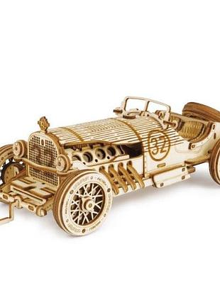 Деревянный конструктор 3d-пазл спортивный автомобиль rokr grand prix car mc401 (220 деталей)