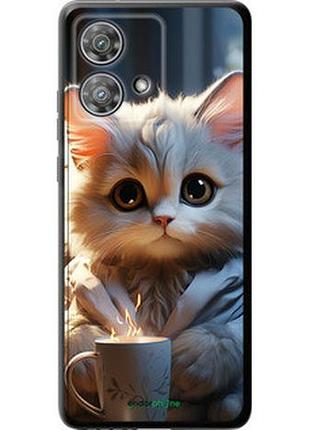 Чехол на motorola edge 40 neo white cat "5646u-3342-2448"