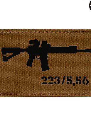 M-tac нашивка ar-15 .223/5,56 laser cut coyote/black