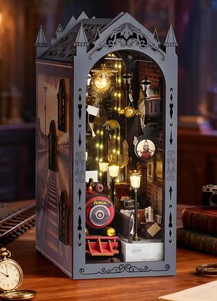 Бук нук фантастична залізнична платформа інтер'єрний конструктор book nook fantasy train platform diy tszh-6806