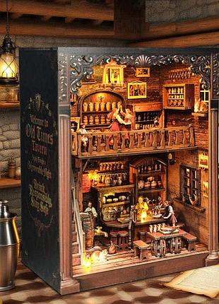 Бук нук таверна старые времена интерьерный конструктор book nook old times tavern diy sj-034