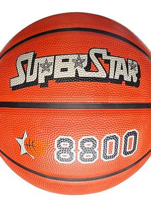 Мяч баскетбольный fox superstar ne-bas-1034 коричневый, № 7