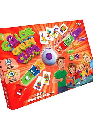 Детская настольная развлекательная игра "color crazy cups" ccc-01-01u на укр. языке