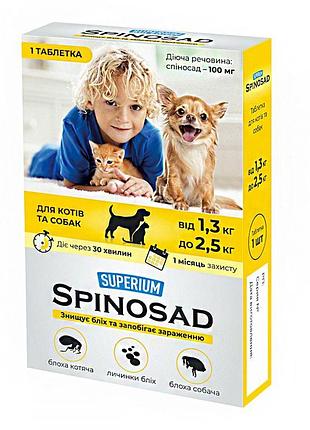 Spinosad таблетка від бліх для кішок і собак collar 1.3-2.5 кг