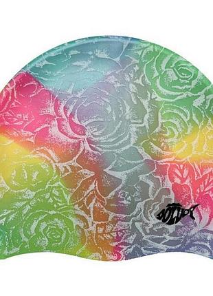 Шапочка для плавания женская rose flower ne-dl-108p, мультиколлор