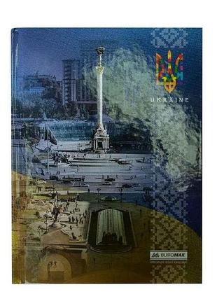 Блокнот ukraine, а-5, 96л.кл. тв. обкл. синий bm.24511101-02 тм buromax