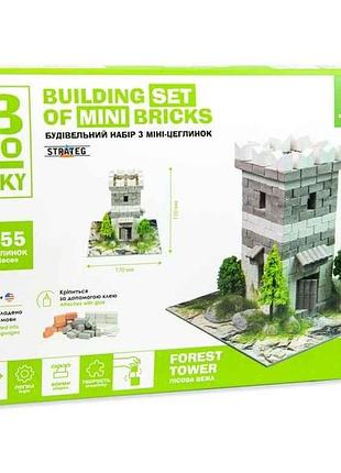 Строительный набор для творчества из мини-кирпич blocky лесная башня 31019 тм strateg