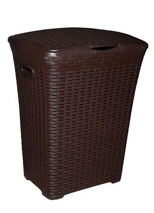 Корзина для білизни 50л rotange (коричневий) тм консенсус