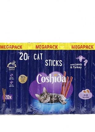Лакомство для котов палочки coshida, блистер 20 шт ягненок с индейкой