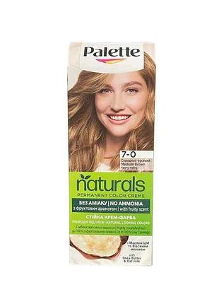 Краска naturals 7-0 средне-русый 400 тм palette