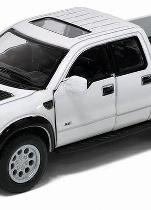 Дитяча колекційна машинка ford f-150 кт5365 інерційна білий
