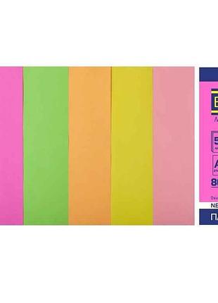 Набор цветной бумаги а4, neon, 5кол., 50 л. bm.2721550-99 тм buromax