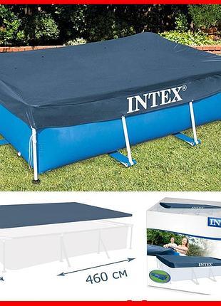 Тент intex 450/220 cм для каркасных бассейнов интекс и bestway защитный чехол теплосберегающий