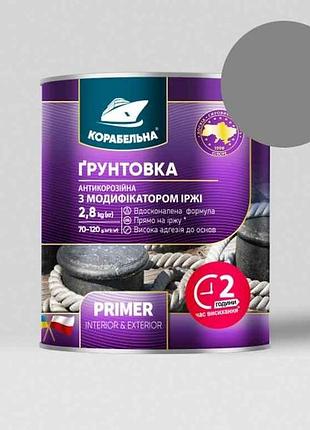 Грунтовка антикоррозионная серый 2,8кг пф-010м тм корабельна