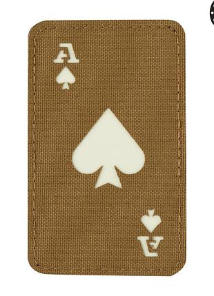 M-tac нашивка ace of spades laser cut coyote/gid