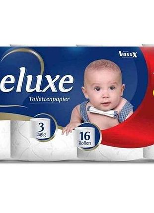 Туалетний папір 16шт 3шар toilettenpapier тм deluxe