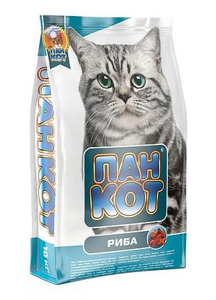 Пан-кіт риба сухий корм для кішок 10 кг