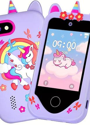 Игрушечные телефоны фиолетовый единорог с блютусом игрушечный мобильный телефон интерактивный
