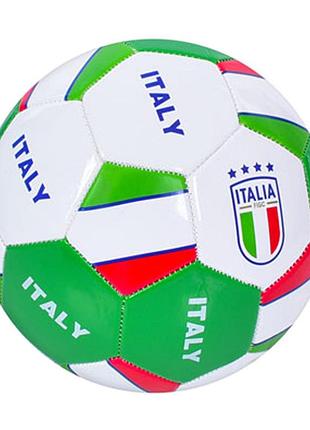 Мяч футбольный en 3319(italy) 21,3 см, пвх, размер 5, 340-360 грамм