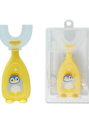 Детская зубная щетка-капа в футляре mgz-0730(yellow) желтый