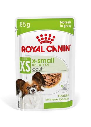 Акция royal canin x-small adult влажный корм для собак миниатюрных пород 3+1 по 85 г