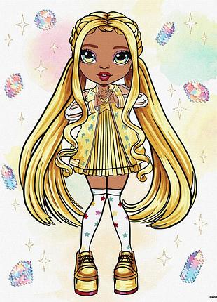 Картина за номерами зі стразами "rainbow high. sunny" kho1336, 30х40 см