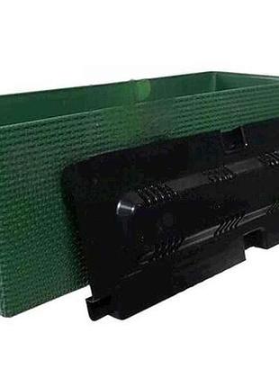 Балконный горшок для цветов канна 40 с вставкой арт.bp40lgr 39*14*14см зеленый тм мм-пласт