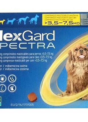 Nexgard spectra (нексгард спектра) - таблетки для собак від бліх і кліщів s 3,5-7,5 кг 3 таблетки