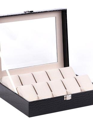 Скринька для зберігання годинників craft 10pu.croc.bl