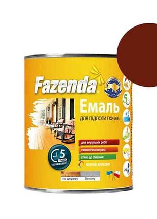 Эмаль алкидная пф-266 красно-коричневый 2,8кг тм fazenda