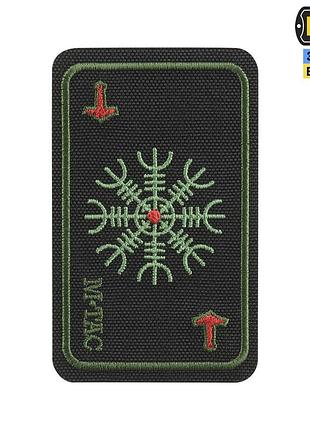 M-tac нашивка карта шлем ужаса (вишивка) black/olive