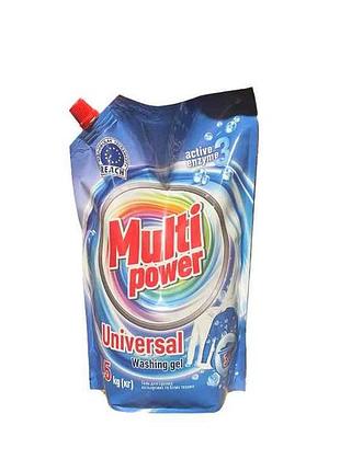 Гель для стирки 1,5л для цветных и белых тканей тм multi power