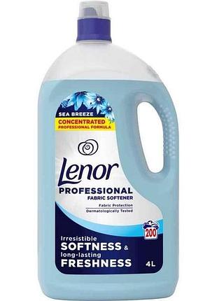 Кондиціонер 4л для білизни професійна формула морський бриз тм lenor