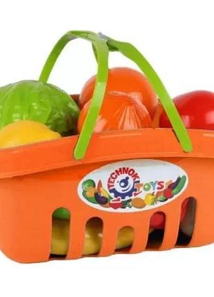 Ігровий набір продуктів 5354txk в кошику помаранчевий