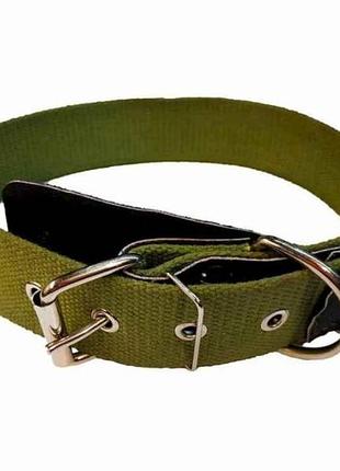 Нашийник брезент 55см 35мм одинарний тм dog collar