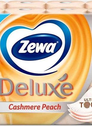Туалетная бумага 24шт 3шар deluxe peach тм zewa