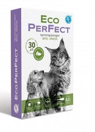 Краплі ветсинтез eco perfect для собак і котів проти бліх, кліщів та комарів, 4 піпетки по 1 мл 0,53 кг