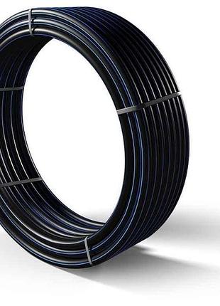 Труба пе 40x2.2х8 атм (чорна з син. полос) 100м тм evci plastik