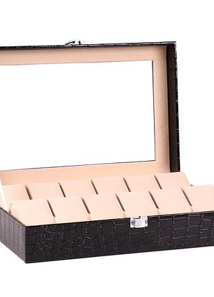 Шкатулка для зберігання годинників craft 12pu.croc.bl