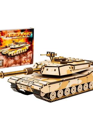Дерев'яний 3d конструктор "абрамс" puz-00939, 187 деталей