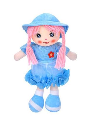 Детская игровая кукла yg0009(blue) 33 см, мягконабивная, петелька