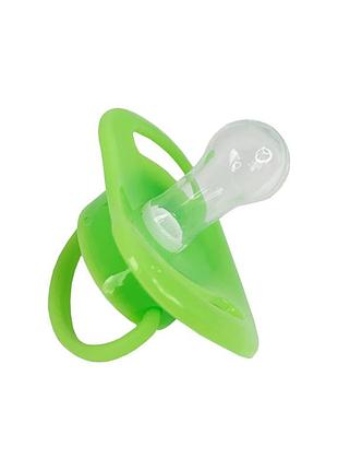 Пустышка силиконовая круглая mgz-0516(green) с колпачком