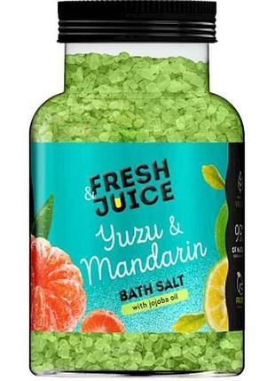 Соль для ванн 700г бутылка yuzu mandarin тм fresh juice