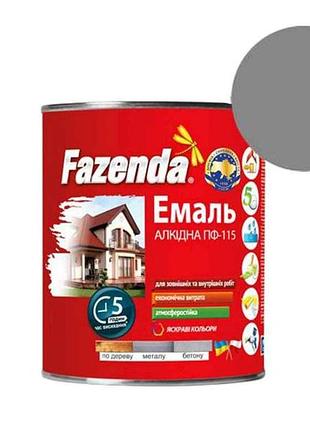Эмаль алкидная пф-115 серый 2,8кг тм fazenda