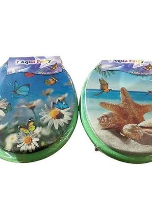 Крышка д/унитаза мягкая (салатовая) тм aquafairy classic bej