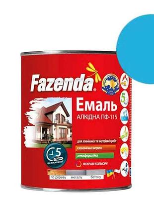 Эмаль алкидная пф-115 светло-голубой 2,8кг тм fazenda